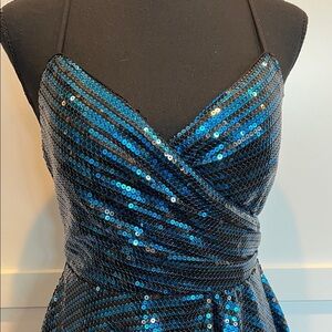 City Studio City Studio Sparkling Black Blue Mini Size 6